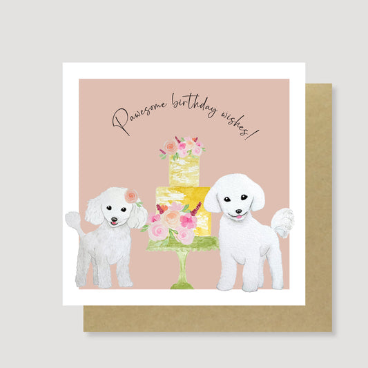 Pawesome birthday wishes card