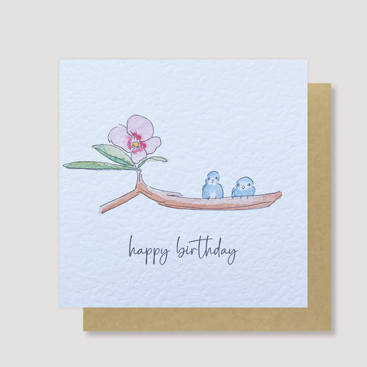 Bluebirds birthday card