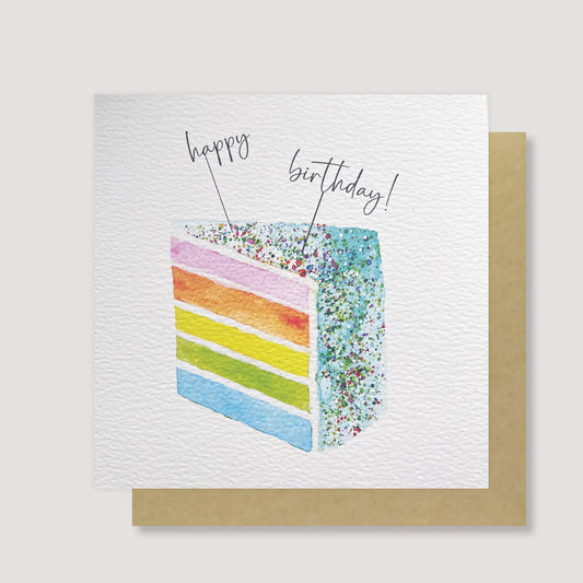 Rainbow Cake birthday card