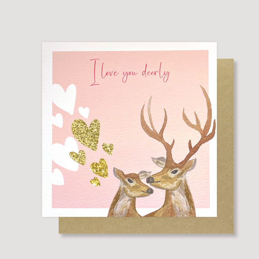 I love you deerly card