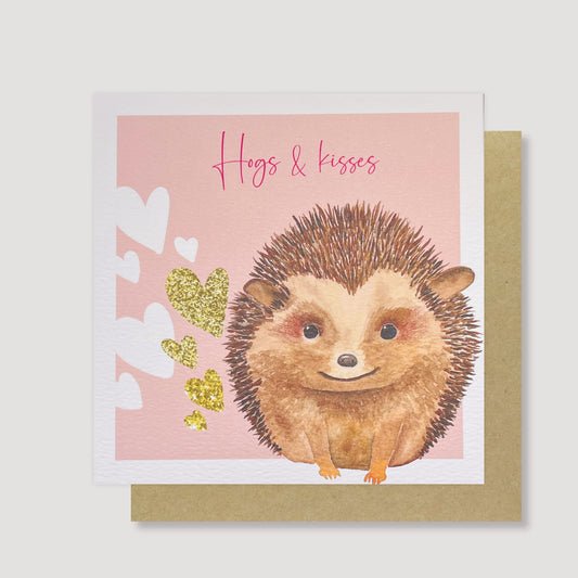 Hogs and kisses card