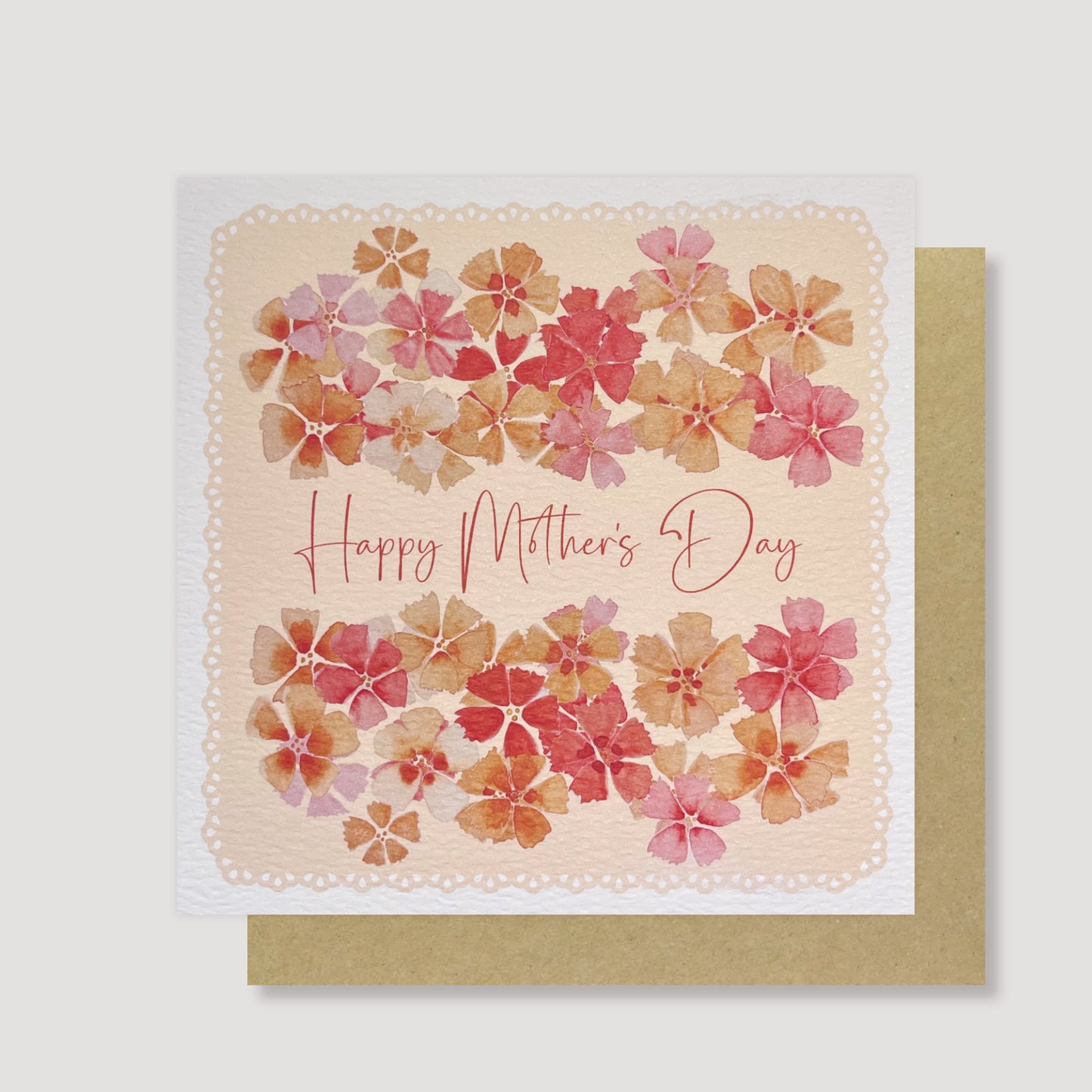 Happy Mother's Day pressed flowers card