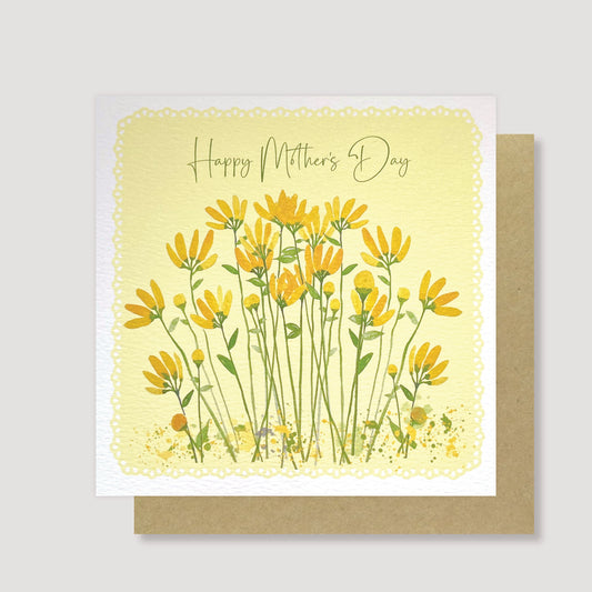 Happy Mother's Day yellow flowers card