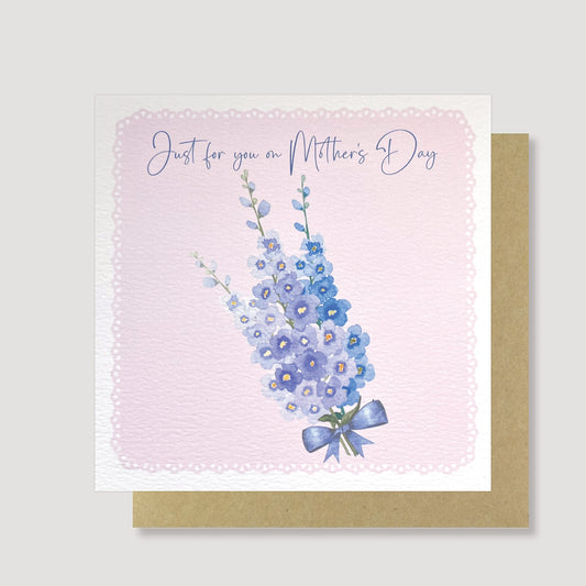 Mother's Day delphiniums card