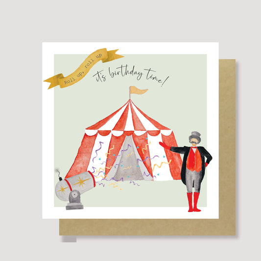 Circus tent birthday card
