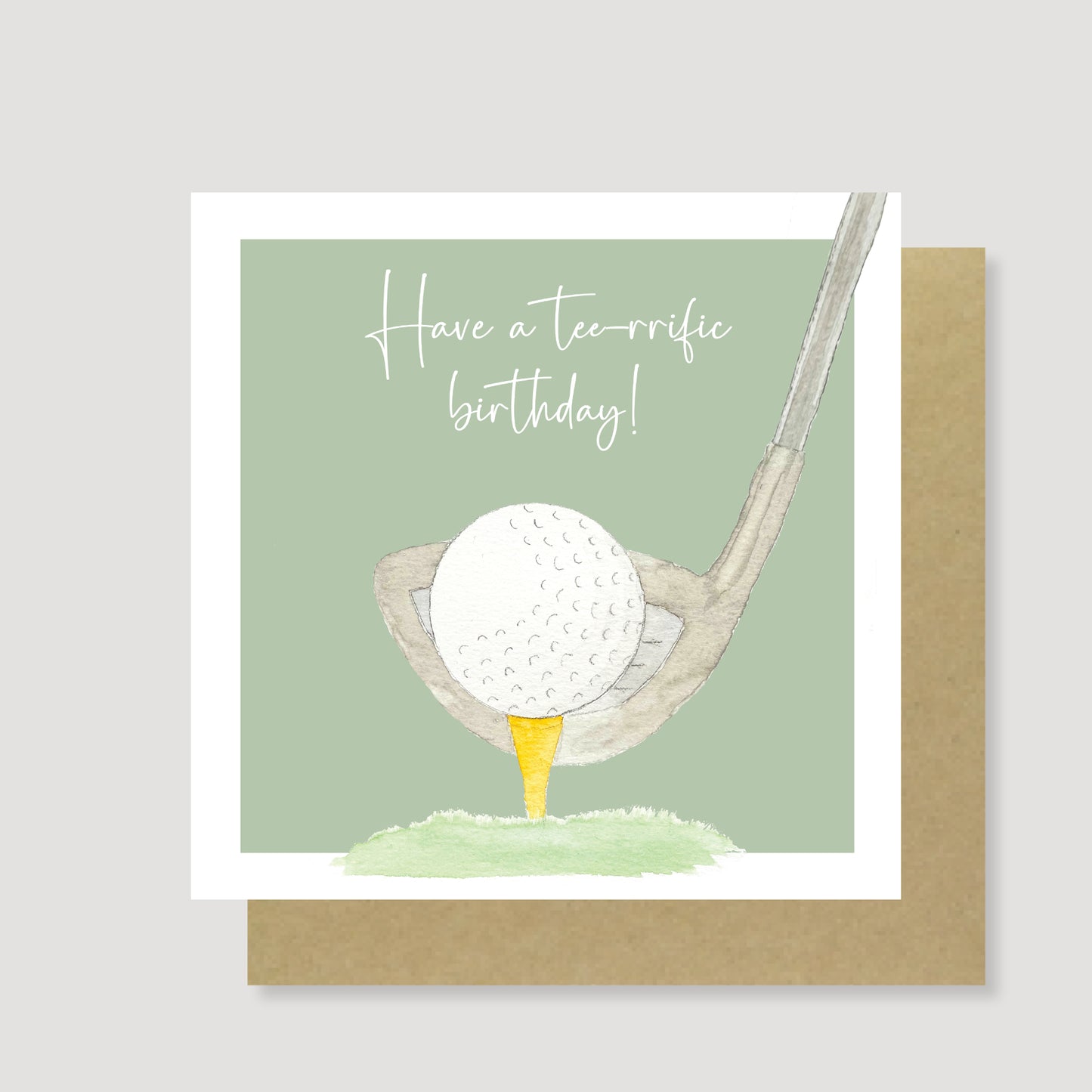 Golf birthday card (Green)