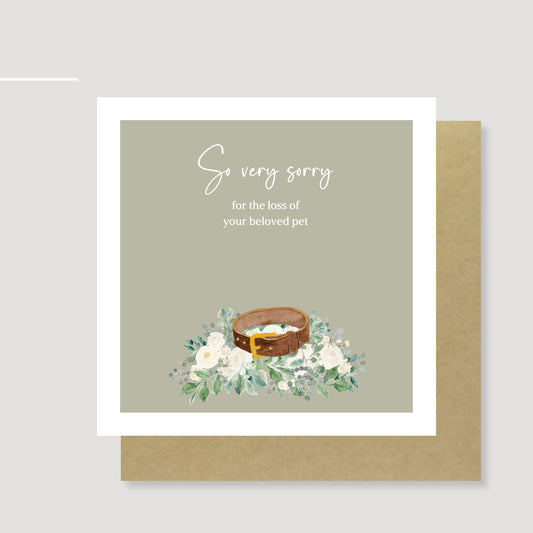 Pet loss sympathy card