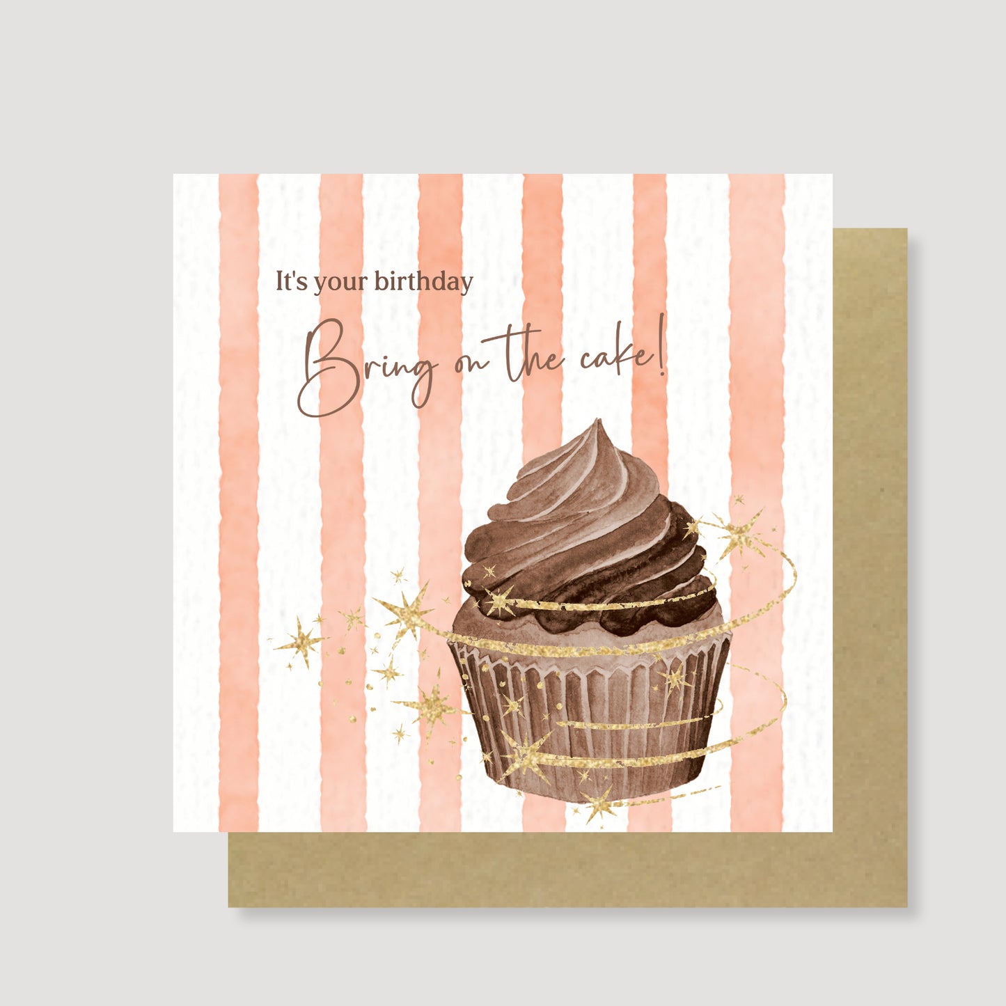 Chocolate cupcake birthday card