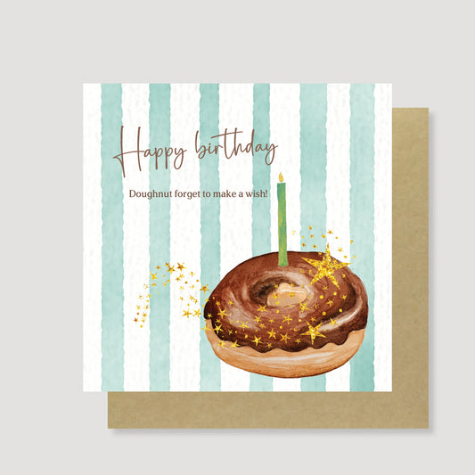 Doughnut birthday card