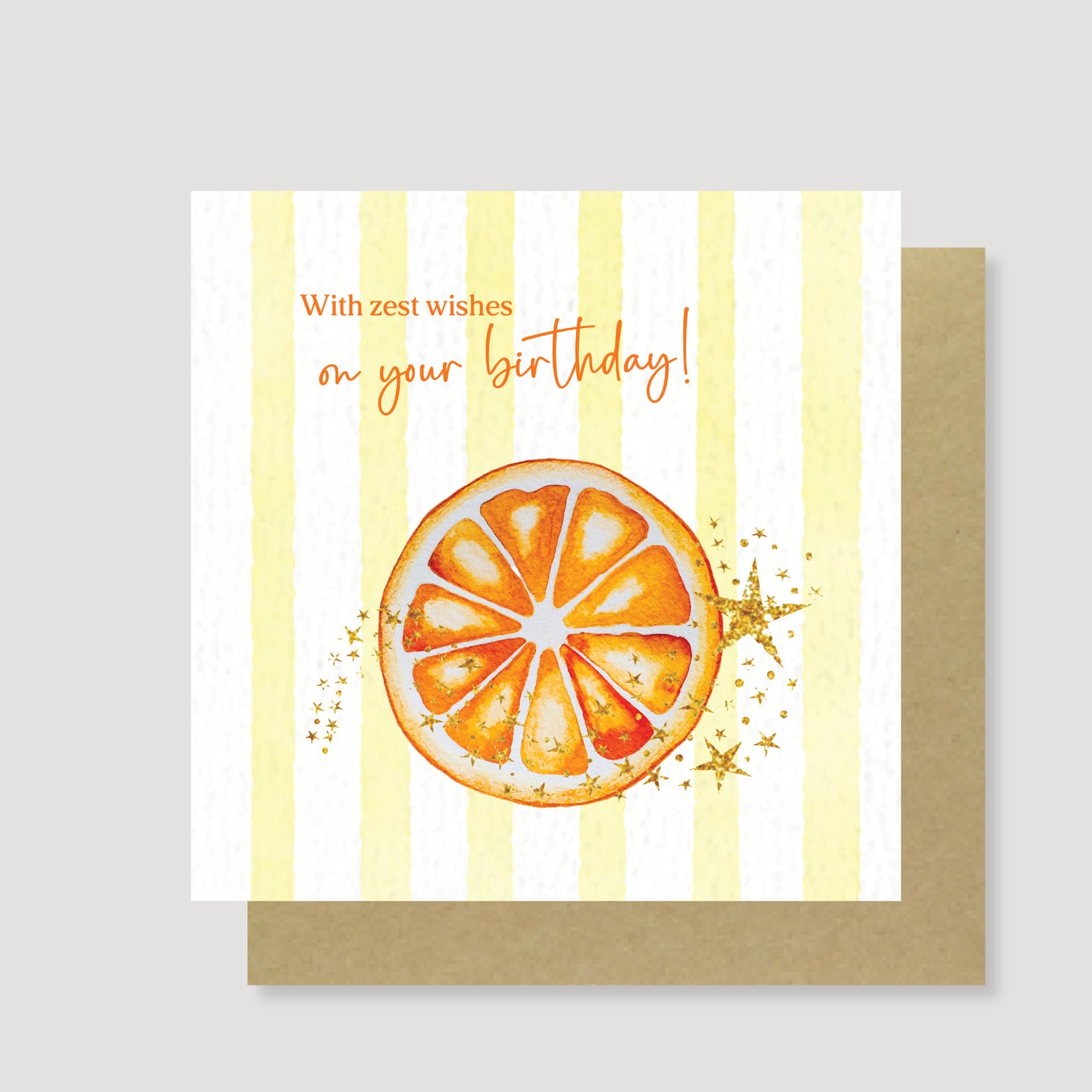 Orange birthday card