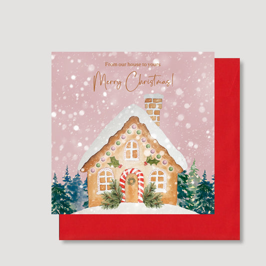 Gingerbread house Christmas card