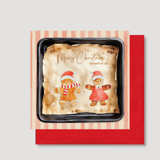 Gingerbread couple Christmas card