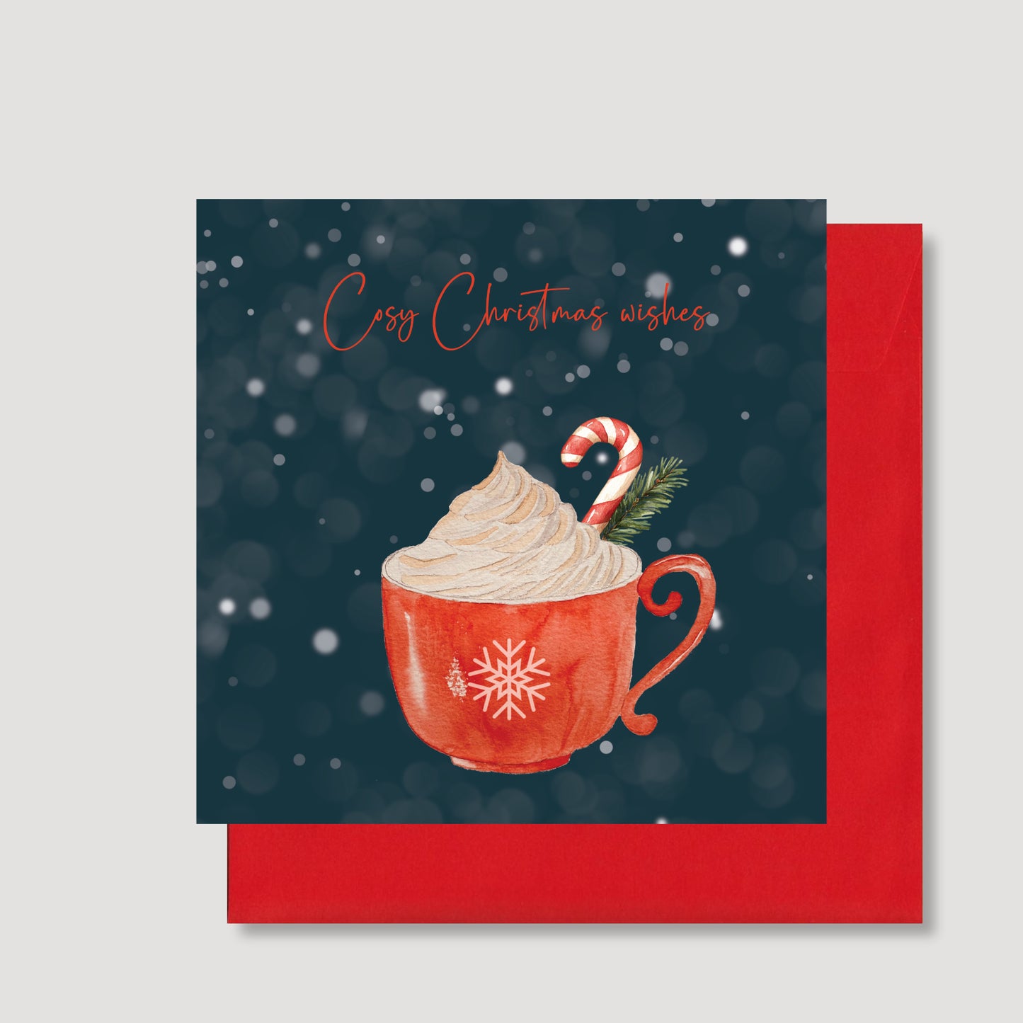 Hot chocolate Christmas card