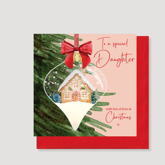 Daughter bauble Christmas card
