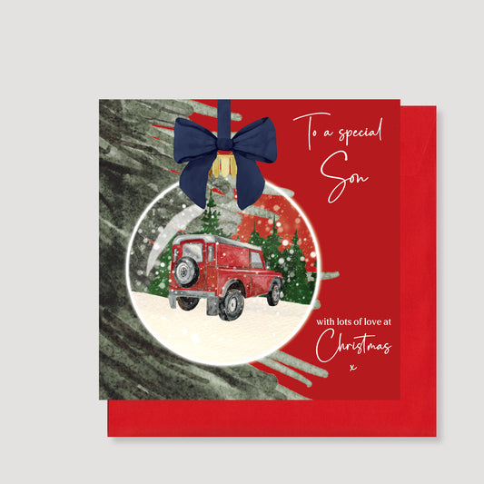 Son bauble Christmas card