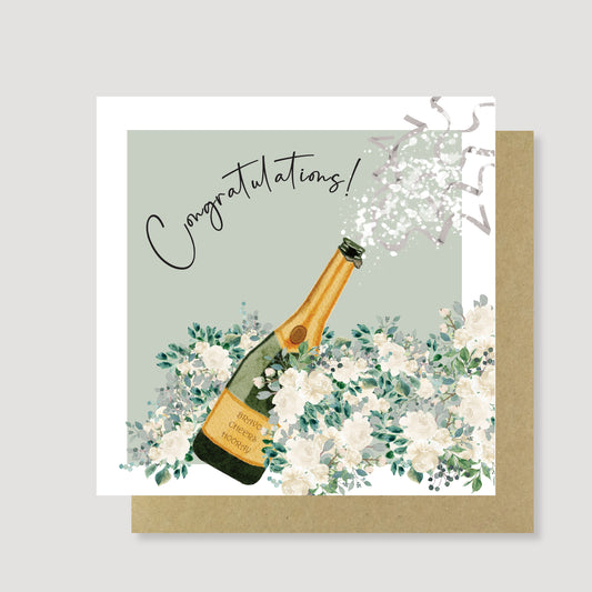 Congratulations champagne card