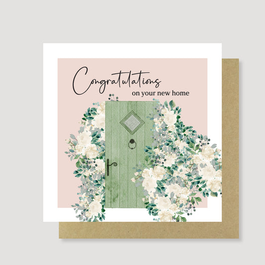 New Home green door card