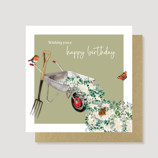 Wheelbarrow birthday card