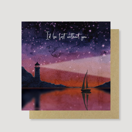 Lost without you card