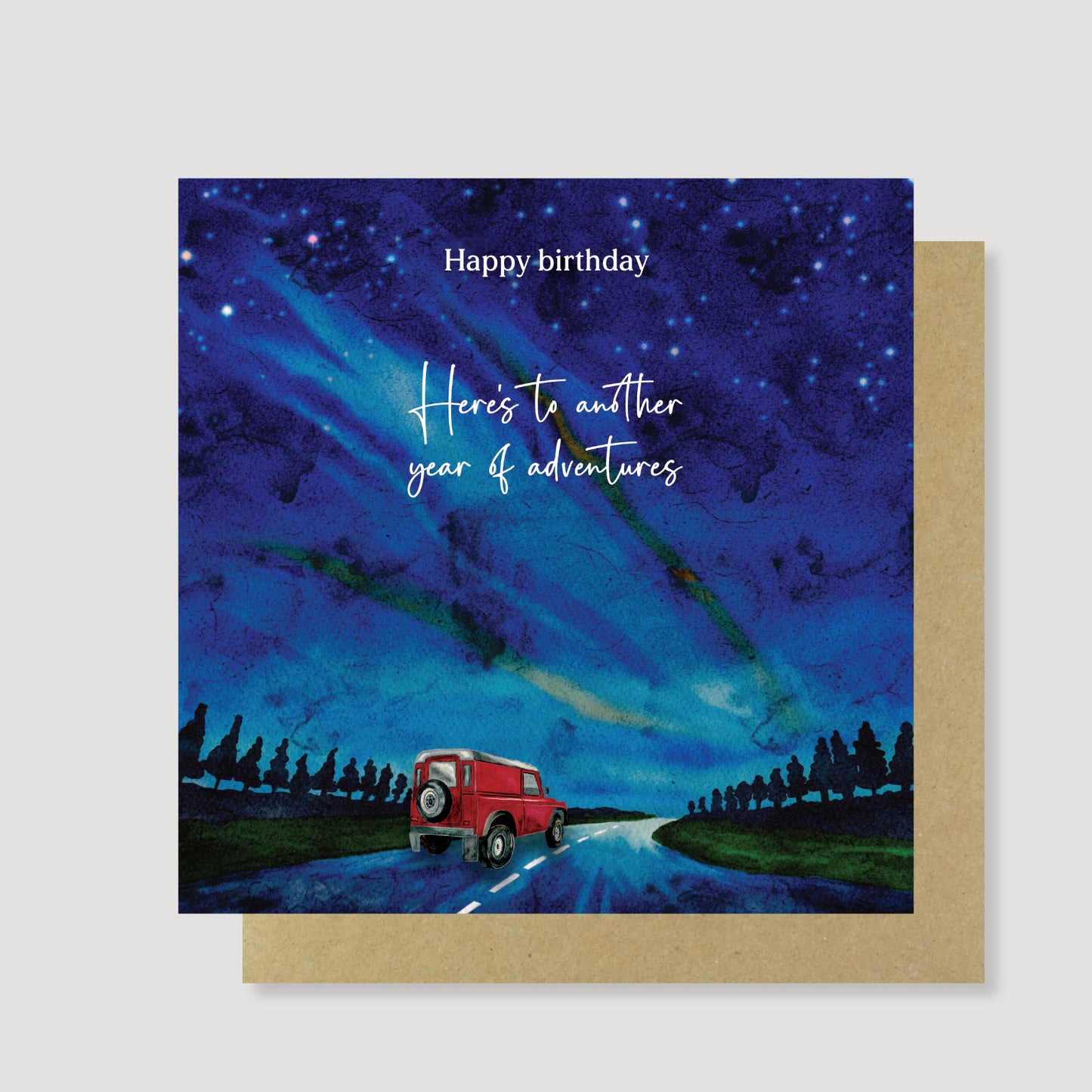 Country lane birthday card