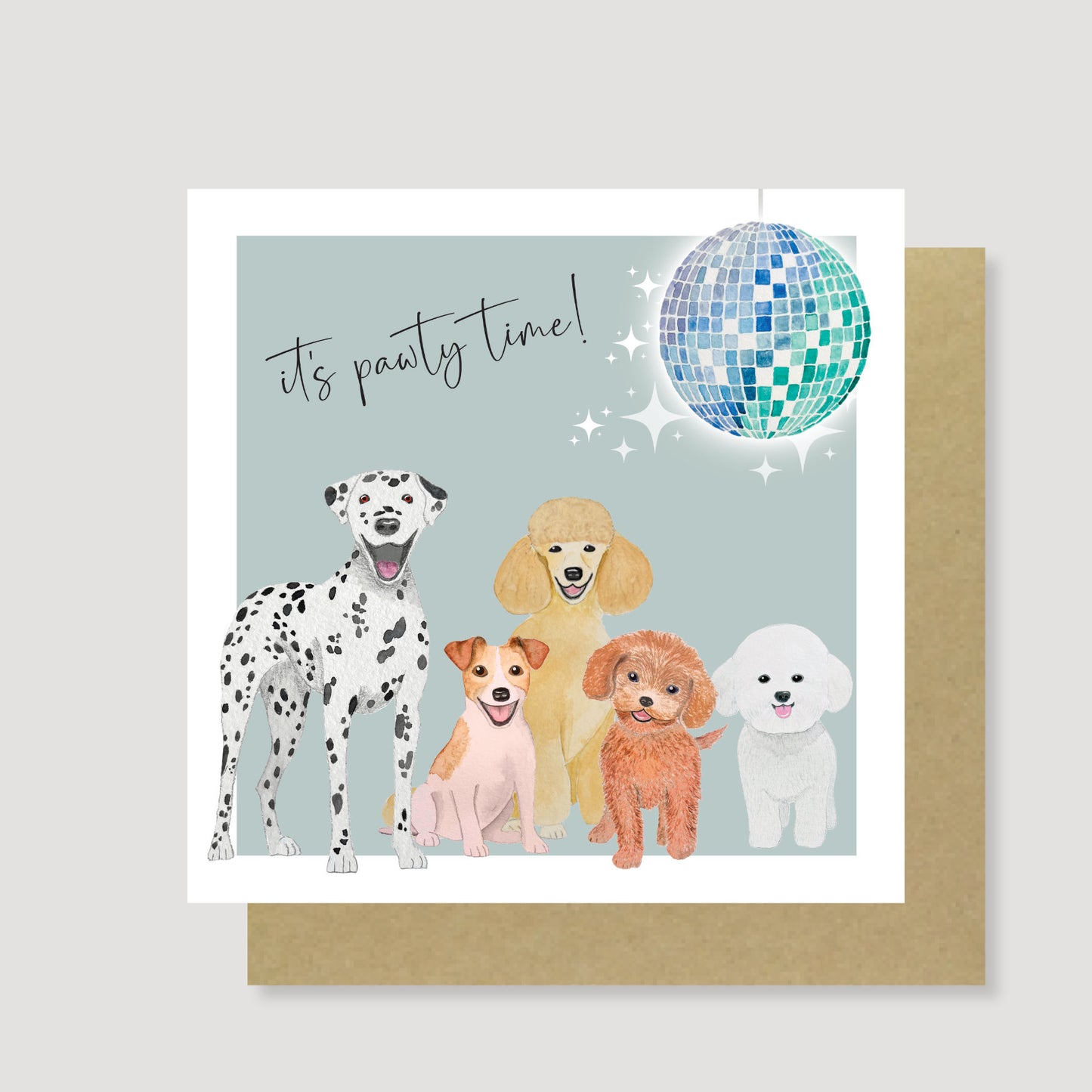 It's pawty time card